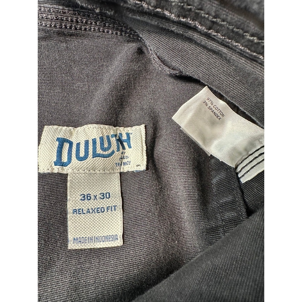 Duluth Trading Co Flex Fire Hose Relaxed Fit Work Pants Black Mens 36x30 - Picture 5 of 7